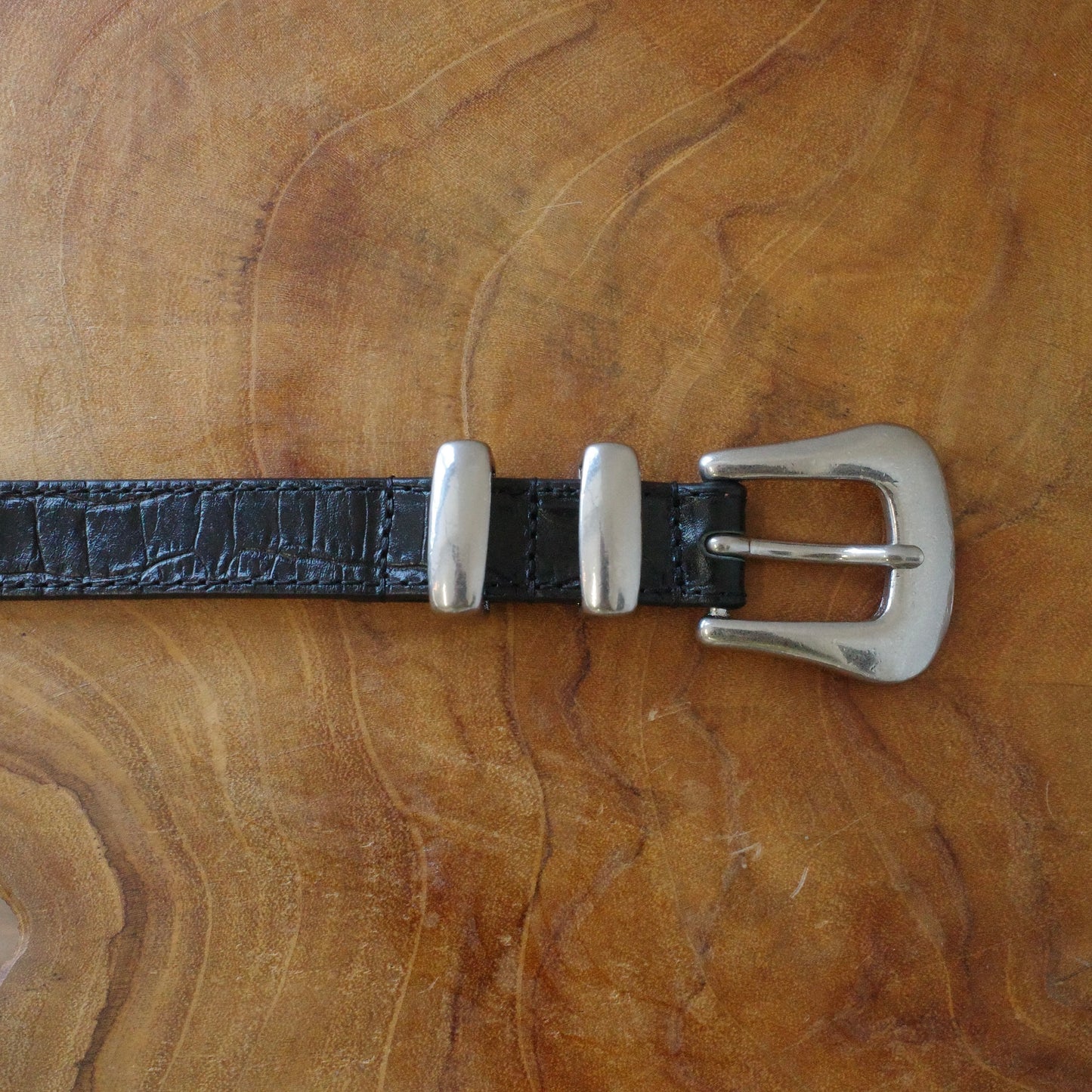 Narrow Western BELT(Embossed Calf)