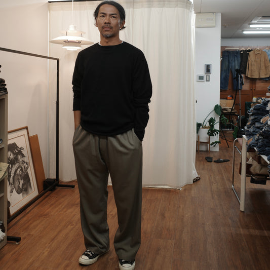 matereal / Wool Easy Slacks （Olive）
